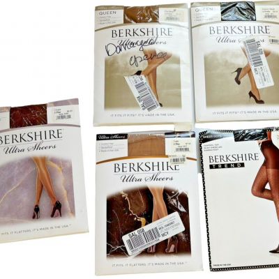 Crafting Lot Berkshire Lot of 5 Pairs Pantyhose In Box Various Sizes Colors #8